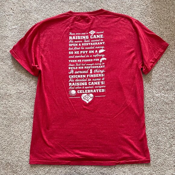 Raising Canes Chicken Fingers First 100 Colorado Springs Red T-shirt L - Picture 2 of 5